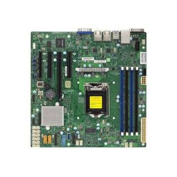 MBD-X11SSM - Supermicro Core i3 G6/G7 Celeron/Pentium/Xeon E3-1200v5/E3-1200v6 Single Socket LGA1151 DDR4 SATA PCI-Express Supported Micro-ATX Server Motherboard