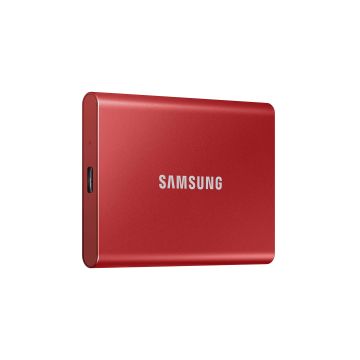 MU-PC2T0R - Samsung T7 Red 2TB USB 3.2 10Gb/s (AES-256) Portable External Solid State Drive (SSD)