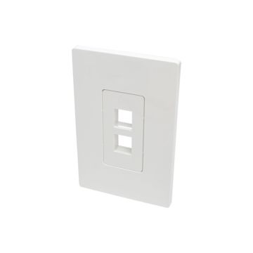 N080-102 - Tripp-Lite Tripp Lite Accessory 2PT Single-Gang Universal Keystone Wallplate WH