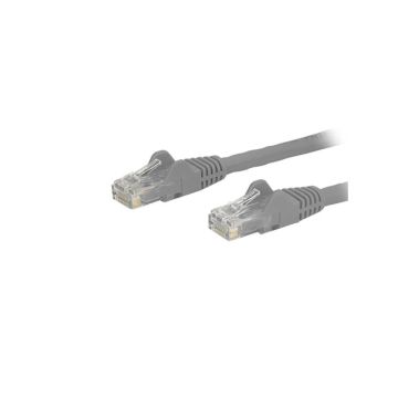 N6PATCH1GR - StarTech CB N6PATCH1BLR 1ft Cat6 Patch Cable w Snagless RJ45 Connectors Gray
