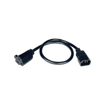 P002-002 - Tripp Lite 2Ft Standard Computer Power Cord 12A 16Awg C14 To 5-15R