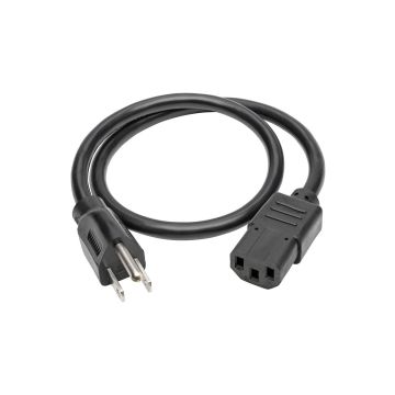 P006-001 - Tripp Lite 1Ft Computer Power Cord Cable 5-15P To C13 10A 18Awg