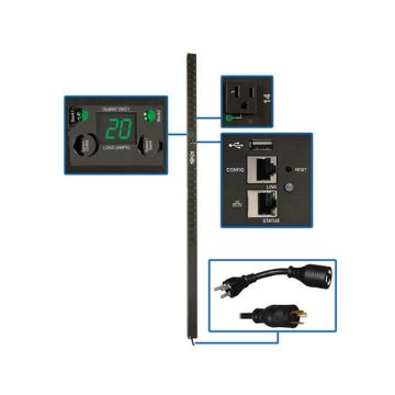 P006-004 - Tripp-Lite CB 4ft Power Cable NEMA 5-15P to C13 - 10A 125V 18AWG BLK