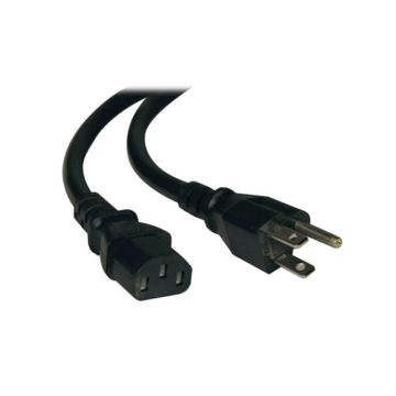 P007-012 - Tripp-Lite Cable 12ft Desktop Computer Power Cord 5-15P to C13 Black