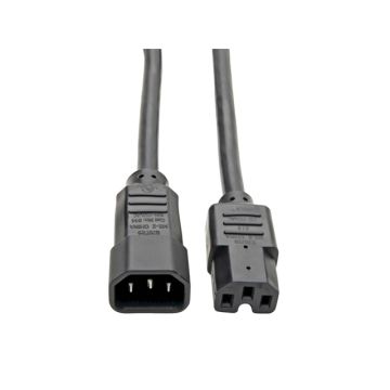 P018-006 - Tripp-Lite CB 6ft Power Cord C14 to C15 Heavy Duty 15A 250V 14AWG