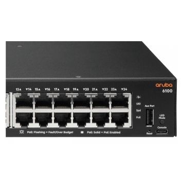 P18546B21 - HPE Aruba 6100 24G Class4 PoE 4SFP+ - switch - 28 ports - managed - rack-mountable JL677A