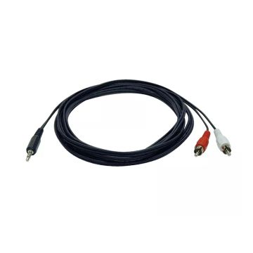 P314-006 - Tripp Lite 6Ft Mini Stereo To 2 Rca Audio Y Splitter Adapter Cable 3.5Mm M/M 6Ft