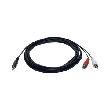 P314-012 - Tripp Lite 12Ft Mini Stereo To 2 Rca Audio Y Splitter Adapter Cable 3.5Mm M/M 12Ft