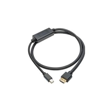 P586-015-HD-V2A - Tripp Lite Mini Displayport 1.2A To Hdmi 2.0 Active Adapter Cable With Gripping Hdmi Plug,
