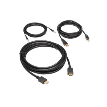 P782-010-HA - Tripp Lite Hdmi Kvm Cable Kit - 4K Hdmi, Usb 2.0, 3.5 Mm Audio (M/M), Black, 10 Ft.