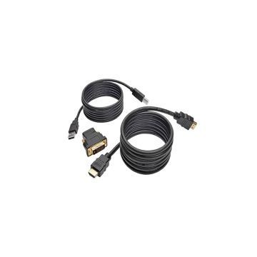 P782-015-DH - Tripp Lite Hdmi/Dvi/Usb Kvm Cable Kit, 15 Ft. Side A - Connector 1 Hdmi (Female); Hdmi (Mal