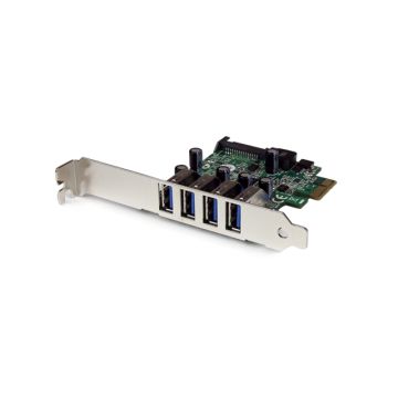 PEXUSB3S4V - StarTech 4PT PCIE SuperSpeed USB3.0 Controller Adap w SATA PWR LP