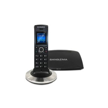 PHON-DC201N - Sangoma DC201 5-Lines Single-Port Ethernet 1.44-inch LCD DECT Handset VoIP Phone with Base Station