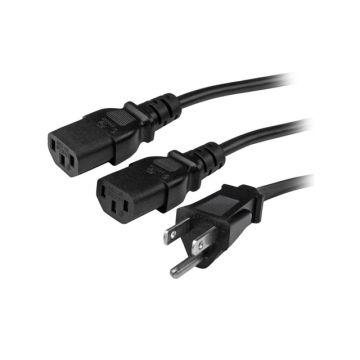 PXT101Y10 - StarTech Cable 10ft Computer Power Cord NEMA 5-15P to 2x C13 