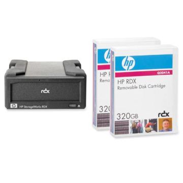 Q2041AA - HP StorageWorks RDX 320GB Removable Hi-Speed USB Disk Backup System 2-Cartridges