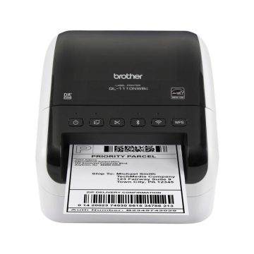 QL-1110NWBC - Brother 300 x 300 dpi 69 ppm USB, Ethernet, Wi-Fi Direct Thermal Desktop Label Printer
