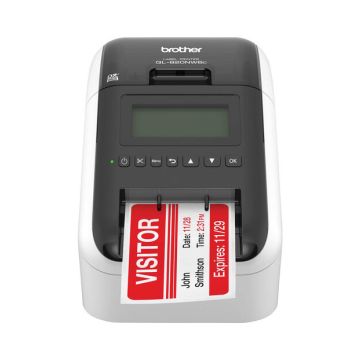 QL-820NWBC - Brother 300 x 600 dpi 110 lpm USB LCD Display Desktop Label Printer
