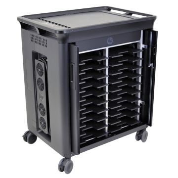 QL488AA - HP 20-notebook Charging Rolling Cart Locking Door Cabinet Small Pallet ping