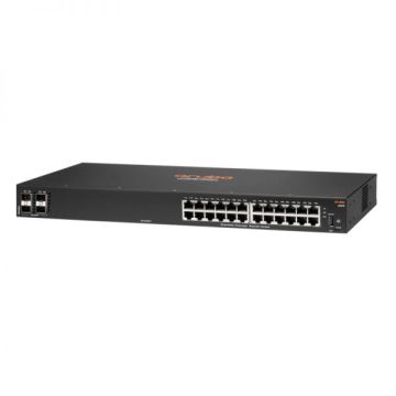 R8N88A#ABA - HP Aruba 6000 24-Ports 10/100/1000BASE-T PoE 370-Watts Managed Side To Side Airflow Rack-mountable Network Switch with 4-Ports SFP