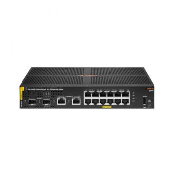 R8N89A#ABA - HP Aruba CX 6000 Series 12-Ports 10/100/1000BASE-T Class4 Ethernet Layer 2 Rack-mountable Managed Network Switch with 2-Ports SFP