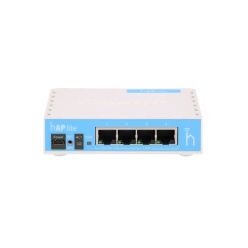 RB941-2ND - MikroTik hAP lite 2.4GHz 802.11n Wi-Fi 4 Wall-mountable Indoor Access Point with 4-Ports Ethernet