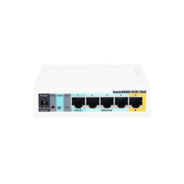 RB951UI-2HND - MikroTik RB951Ui 4-Ports 10/100BASE-T Ethernet 2.4GHz 802.11n Wi-Fi 4 Wall-mountable Indoor Access Point