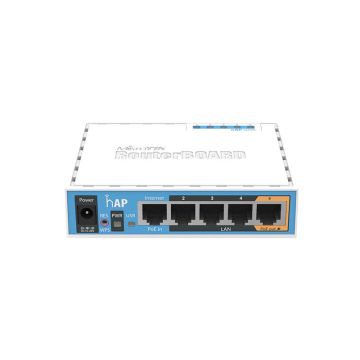 RB951UI-2ND - MikroTik hAP 2.4GHz 802.11n Wi-Fi 4 Wall-mountable Indoor Access Point with 4-Ports Ethernet