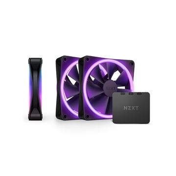 RF-D12TF-B1 - NZXT Fan F120 RGB DUO 3x120mm Fan FDB 4-pin PWM Black