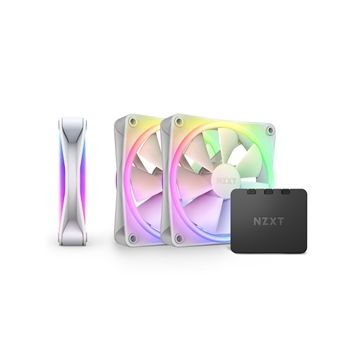 RF-D12TF-W1 - NZXT Fan F120 RGB DUO 3x120mm Fan FDB 4-pin PWM White Ratail
