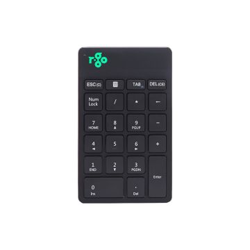 RGOCONMWLBL - R-Go R-Go Tools Numeric Keypad, Black, Wireless, Bluetooth, Ergonomic, Portable, With