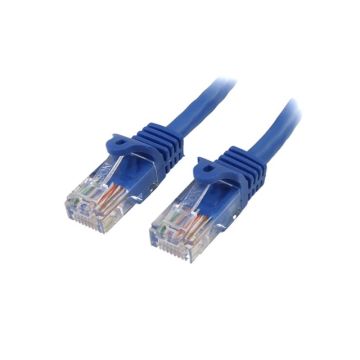 RJ45PATCH12 - StarTech CB 12ft Blue Cat5e Patch Cable with Snagless RJ45 