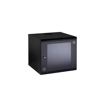 RM2413A - Black Box Wallmount Cabinet - 10U, 22"W X 23.6"D, M6 Square Holes, 50-Lb. Capacity, Gsa, T