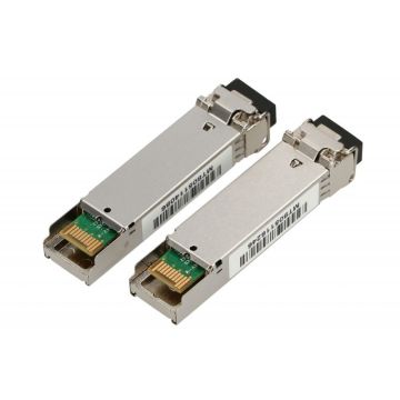 S-3553LC20D - MikroTik 1.25GbE Single-mode Fibre 20km 1310nm LC Connector SFP Transceiver Module (Pack of 2)