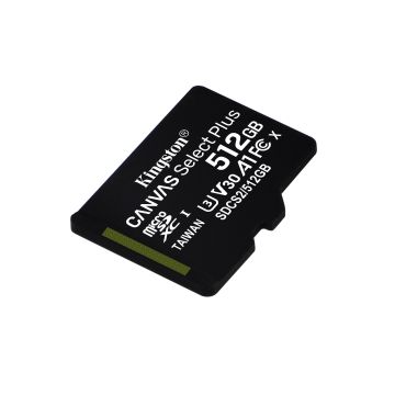 SDCS2/512GBSP - Kingston 512Gb Micsdxc Canvas Select Plus 100R A1 C10 Single Pack W/O Adp