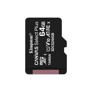SDCS2/64GB - Kingston 64Gb Micsdxc Canvas Select Plus 100R A1 C10 Card + Adp