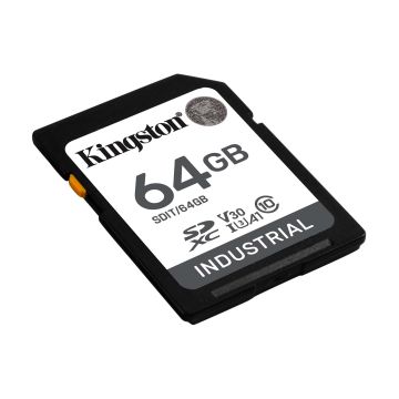 SDIT/64GB - Kingston 64Gb Sdxc Industrial -40C To 85C C10 Uhs-I U3 V30 A1 Pslc