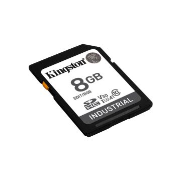 SDIT/8GB - Kingston 8Gb Sdhc Industrial -40C To 85C C10 Uhs-I U3 V30 A1 Pslc
