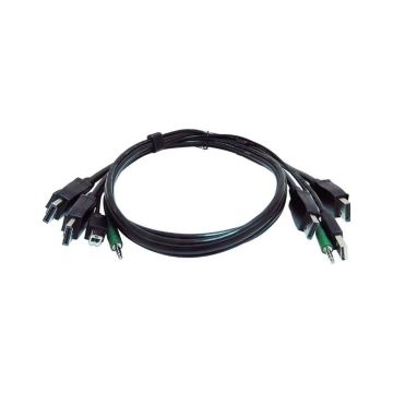 SKVMCBL-2DP-06TAA - Black Box Secure Kvm Cable - Each End (1) Usb, (2) Displayport, (1) 3.5Mm Audio, Taa Compl