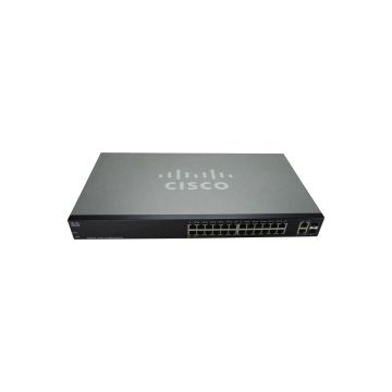 SLM224GT - Cisco SF200-24 24-Ports 10/100BASE-TX Fast Ethernet Layer 2 Desktop Managed Smart Switch with 2-Ports SFP