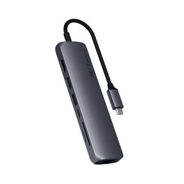 ST-UCSMA3M - Satechi Satechi Type-C Slim Multiport With Ethernet Adapter -- Space Gray