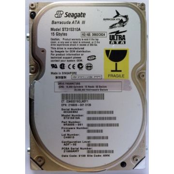 ST315310A - Seagate Barracuda ATA III 15.3GB 7200RPM 2MB Cache ATA/100 3.5-inch Hard Disk Drive