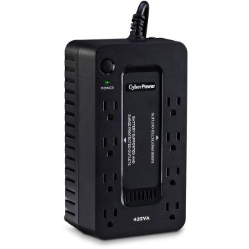 ST625U - Cyberpower 625Va/360W 120V 15A 8 Outlets 2Xusb Charge Ports 5 Ft Cord 3-Year Warranty