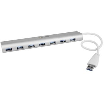 ST73007UA - StarTech Accessory 7PT Compact USB3.0 Hub with Built-in Cable 