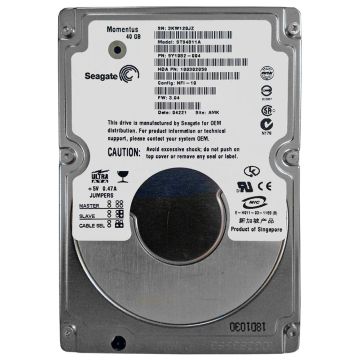 ST94811A - Seagate Momentus 40GB 5400RPM ATA-100 8MB Cache 2.5-inch Internal Hard Drive