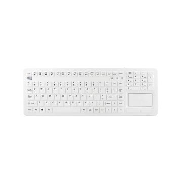 SW108PG - Seal Shield Seal Touch Glow Silicone Wired Backlit Keyboard W/ Touch Pad - Dishwasher Safe -