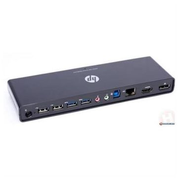 T0K30AA - HP USB Travel Dock for Notebook/Tablet PC USB 3.0 2 x USB Ports 1 x USB 2.0 1 x USB 3.0 Network (RJ-45) HDMI VGA Wired