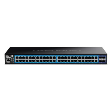 TEG-3524S - TRENDnet Web Smart 48-Ports 1000BASE-T Ethernet Layer 3 Rack-mountable Managed Network Switch with 4-Ports SFP+
