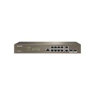 TEG5312F - Tenda 10-Ports 10/100/1000BASE-T Ethernet Managed Network Switch with 2-Ports SFP