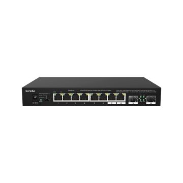 TEM2010F - Tenda 8-Ports 100/1000/2500BASE-TX Ethernet Network Switch with 2-Ports SFP