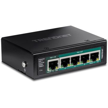 TI-B541 - TRENDnet Industrial Gigabit 5-Ports 1000BASE-T PoE++ Layer 2 DIN Rail-mountable Managed Network Switch